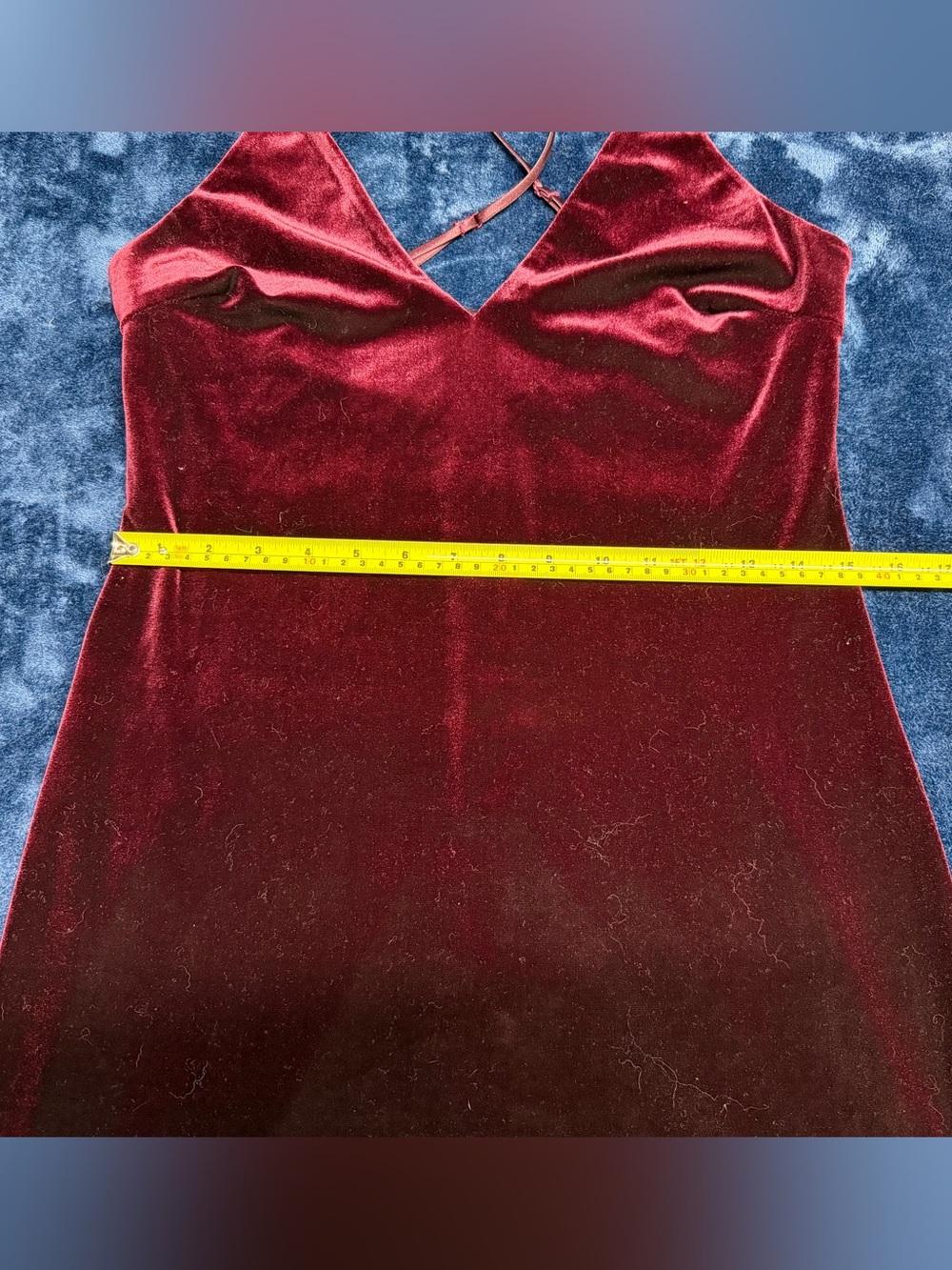Women's Velvet Slip Dress in Deep Burgundy